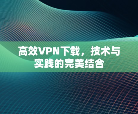 高效VPN下载,技术与实践的完美结合 高效VPN下载,技术与实践的完美结合