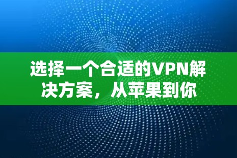 选择一个合适的VPN解决方案,从苹果到你 选择一个合适的VPN解决方案,从苹果到你
