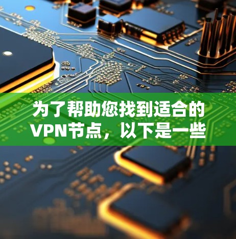 为了帮助您找到适合的VPN节点,以下是一些推荐和建议 为了帮助您找到适合的VPN节点,以下是一些推荐和建议