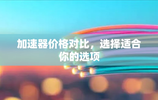 加速器价格对比,选择适合你的选项 加速器价格对比,选择适合你的选项